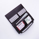 Nova-Womens Handle Leather Clutch Wallet-Burgundy